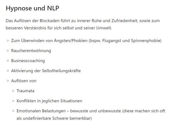 Hypnose NLP in  Dettingen (Teck)