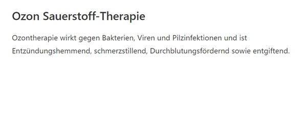 Ozon Sauerstoff Therapie für 71296 Heimsheim
